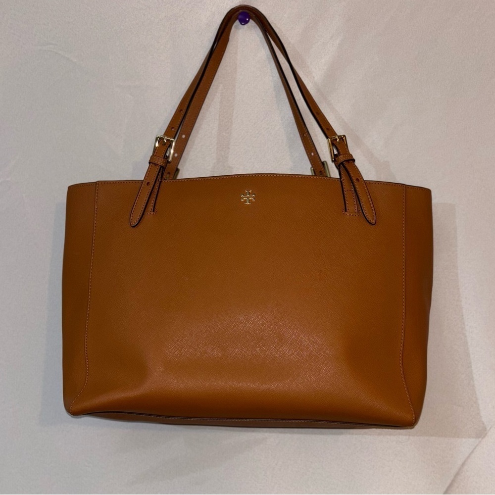 Tory Burch York Luggage Brown Tote Saffiano - Picture 4 of 16